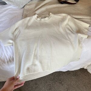 Cream sweater shirt